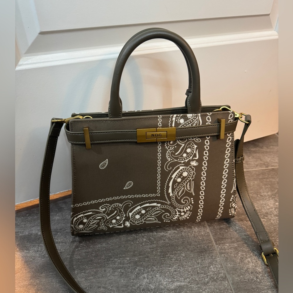 NDG Olive Paisley Crossbody Bag
